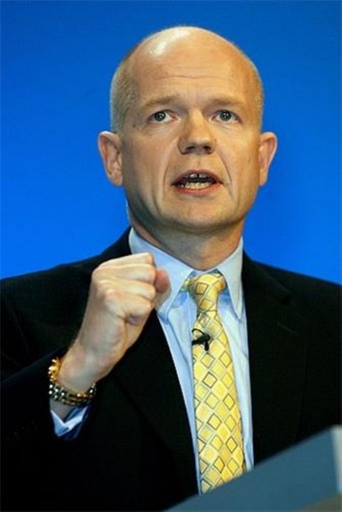William Hague delivered an upbeat speech in Nottingham