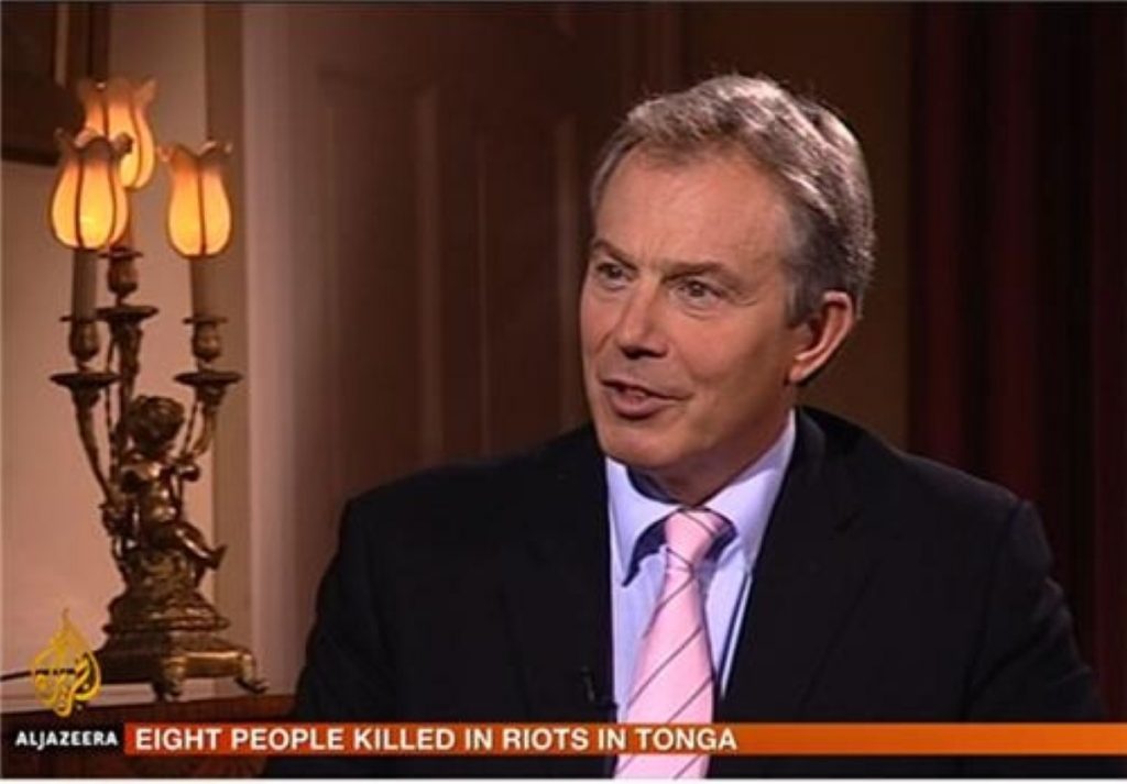 Tony Blair made the comments about Iraq on al-Jazeera television