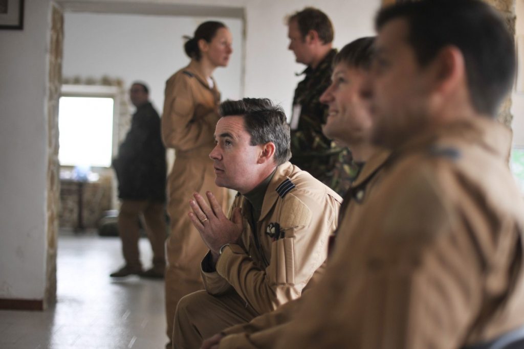 RAF pilots prepare for a mission over Libya