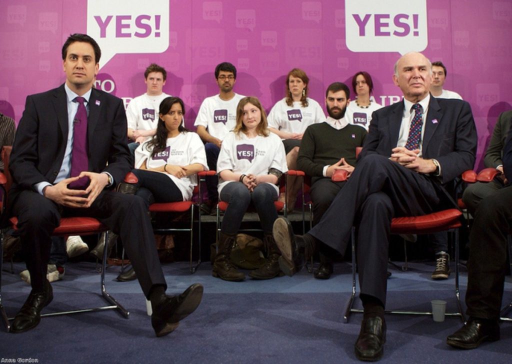 Looking glum? The Yes to AV campaign is facing long odds