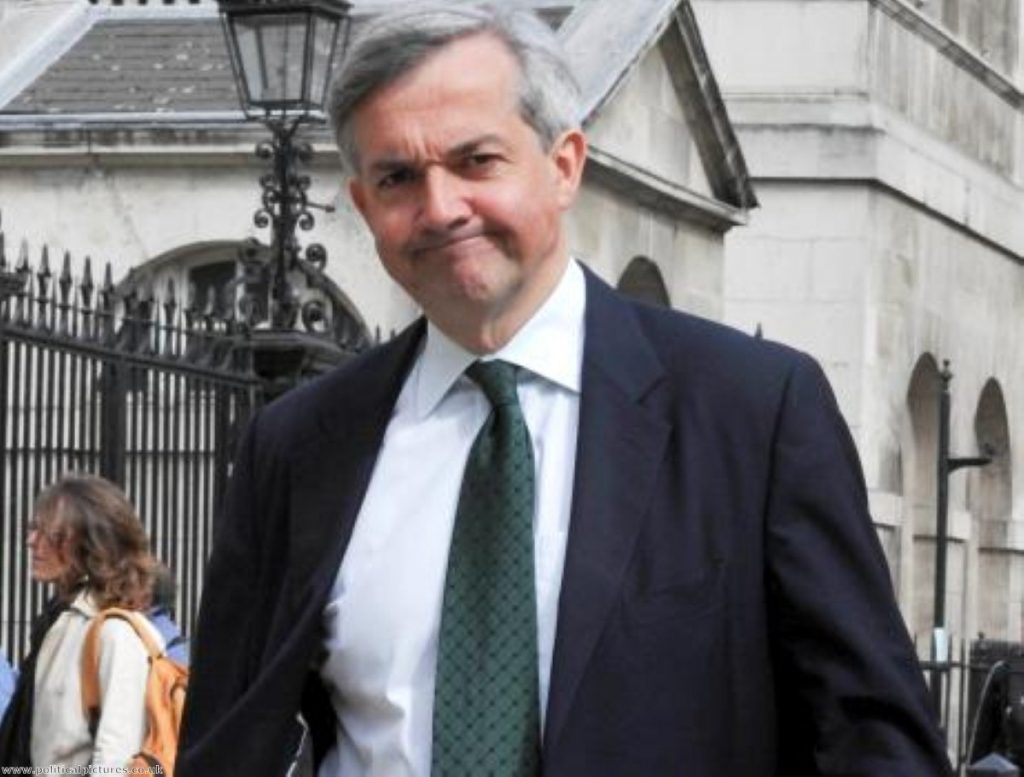 Chris Huhne on Whitehall earlier this week. Photo: www.politicalpictures.co.uk