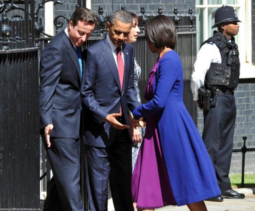 David Cameron and Barack Obama in polite mode outside No 10. Photo: www.politicalpictures.co.uk