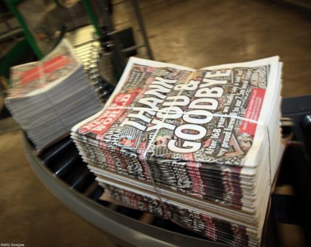 News of the World rolls off the presses for the last time