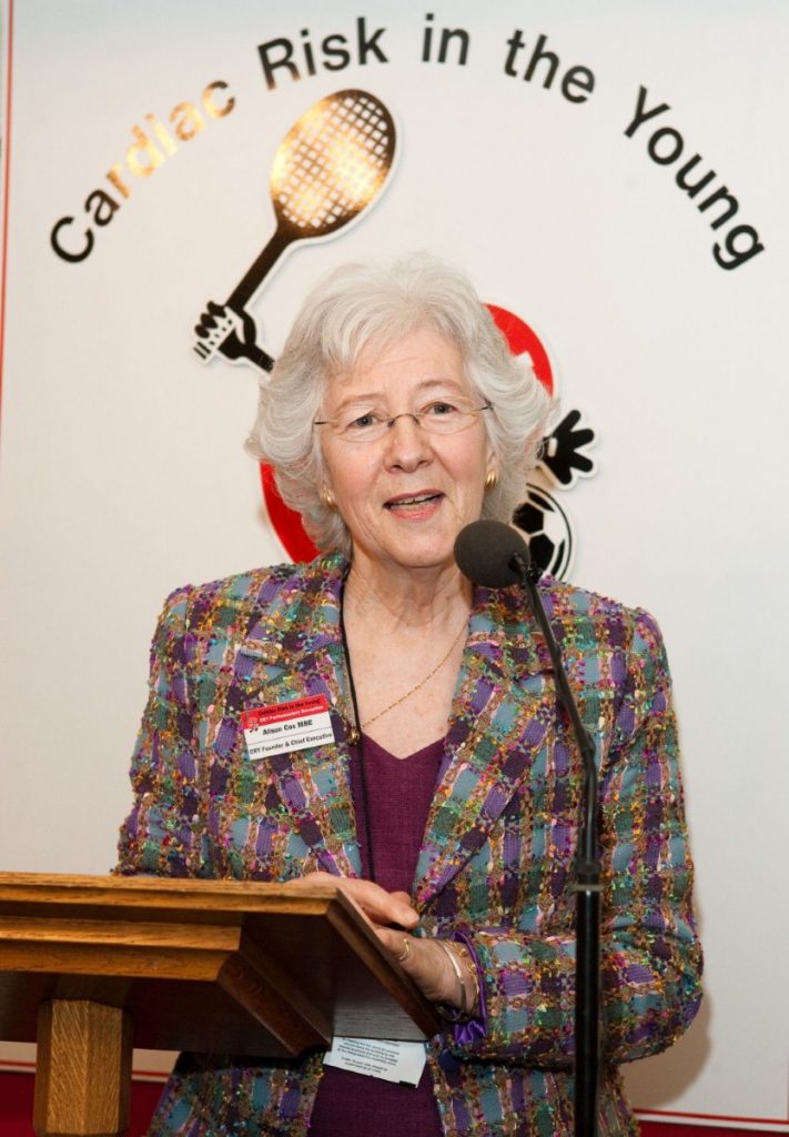 Alison Cox MBE is founder and chief executive of the Cardiac Risk in the Young charity