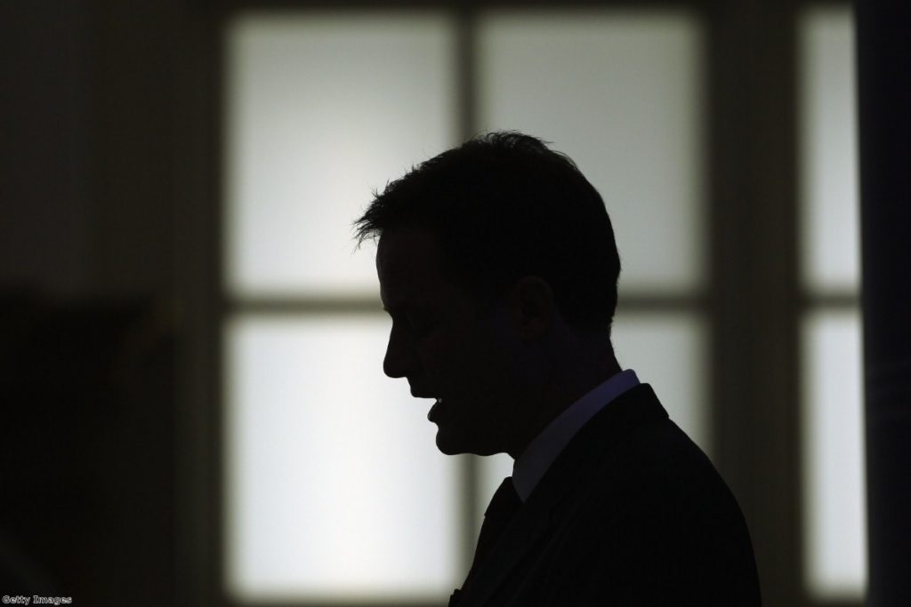Nick Clegg during a speech to the LSE earlier this week.