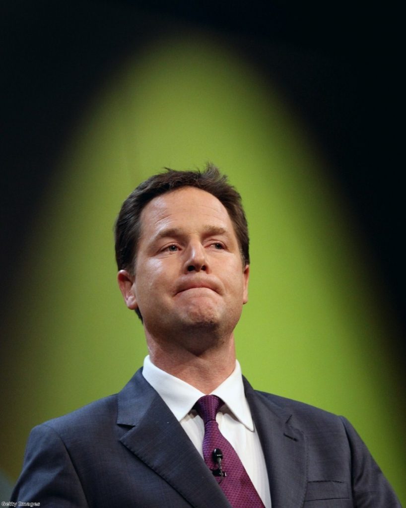 Nick Clegg at the Liberal Democrat party conference.