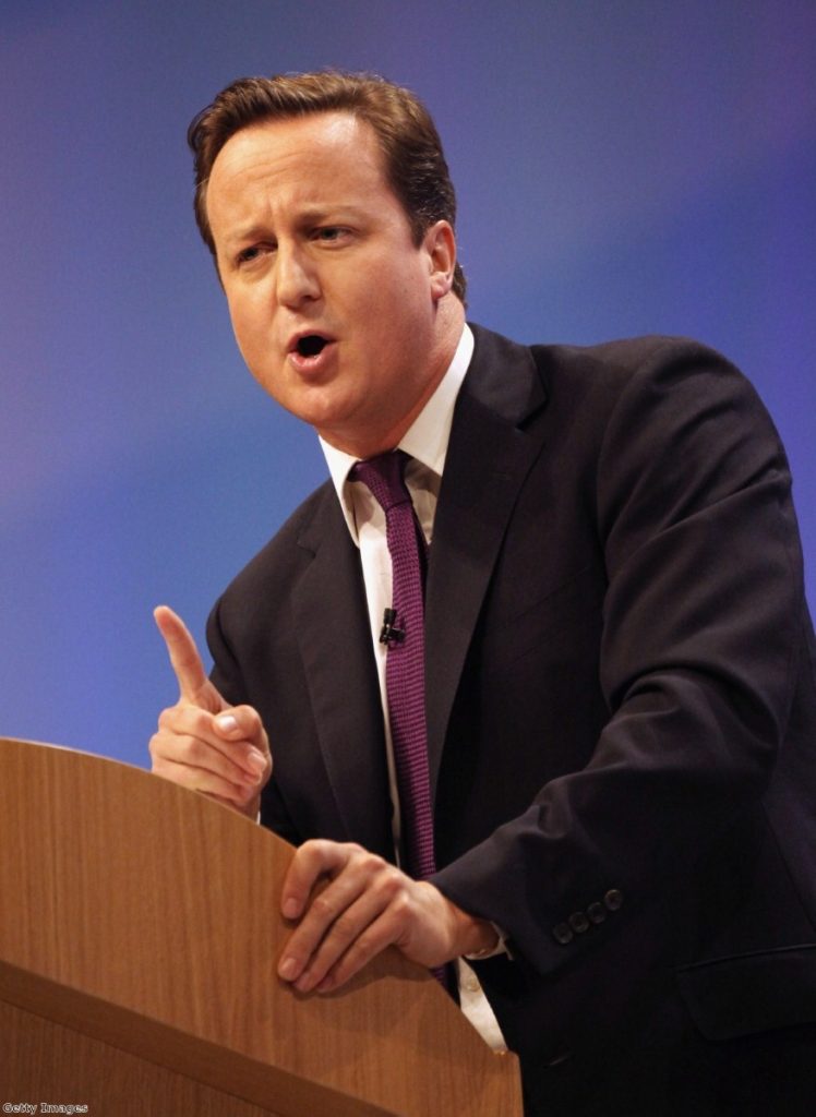 Flashman? Cameron's angry performance irritated some commentators.