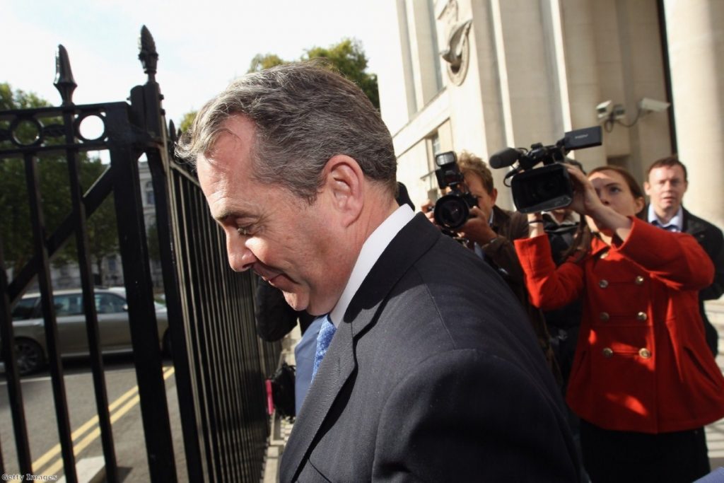 Liam Fox during the Adam Werritty scandal. The defence secretary eventually fell on his sword.