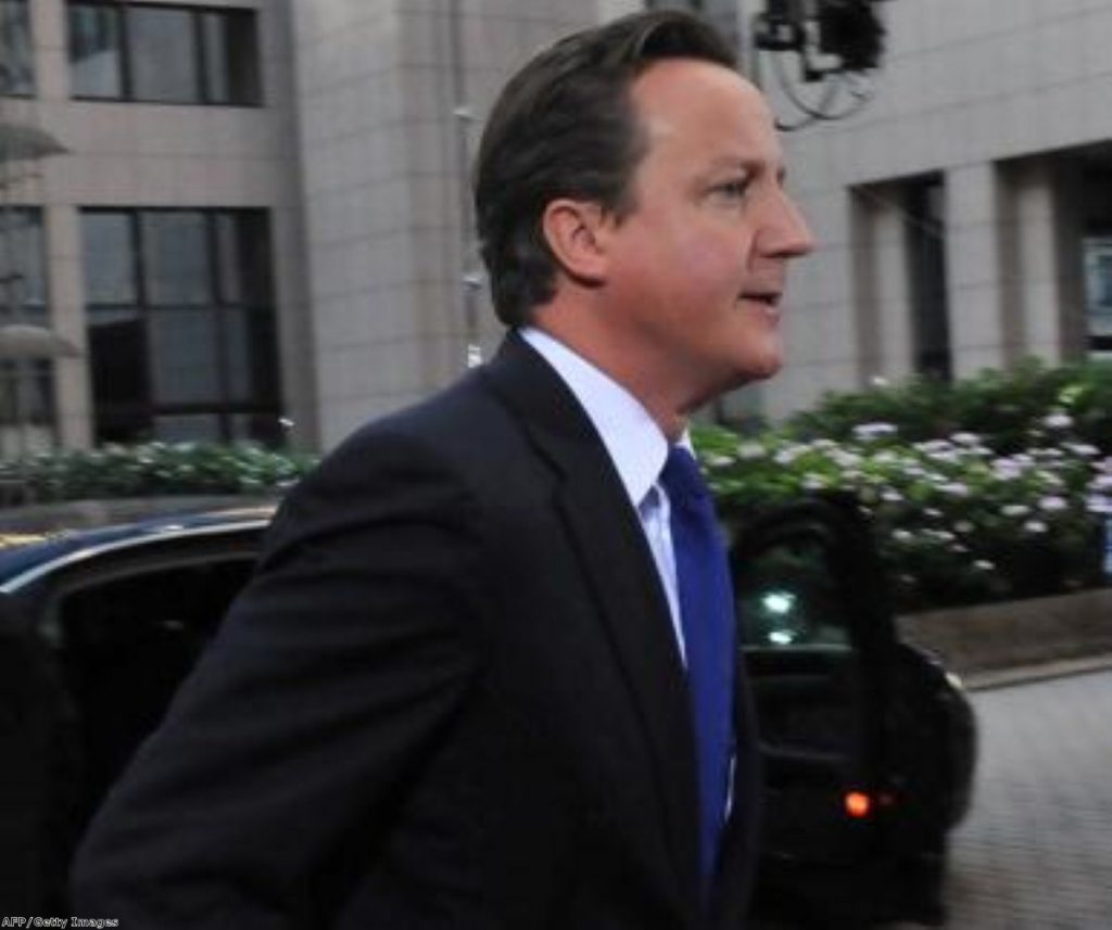 David Cameron in Brussels yesterday
