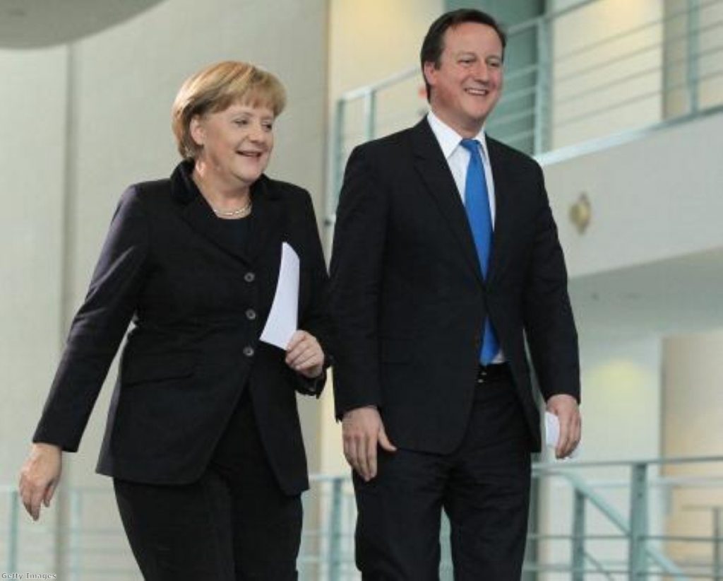 Merkel and Cameron's relationship will be tested by his party grouping in the European parliament
