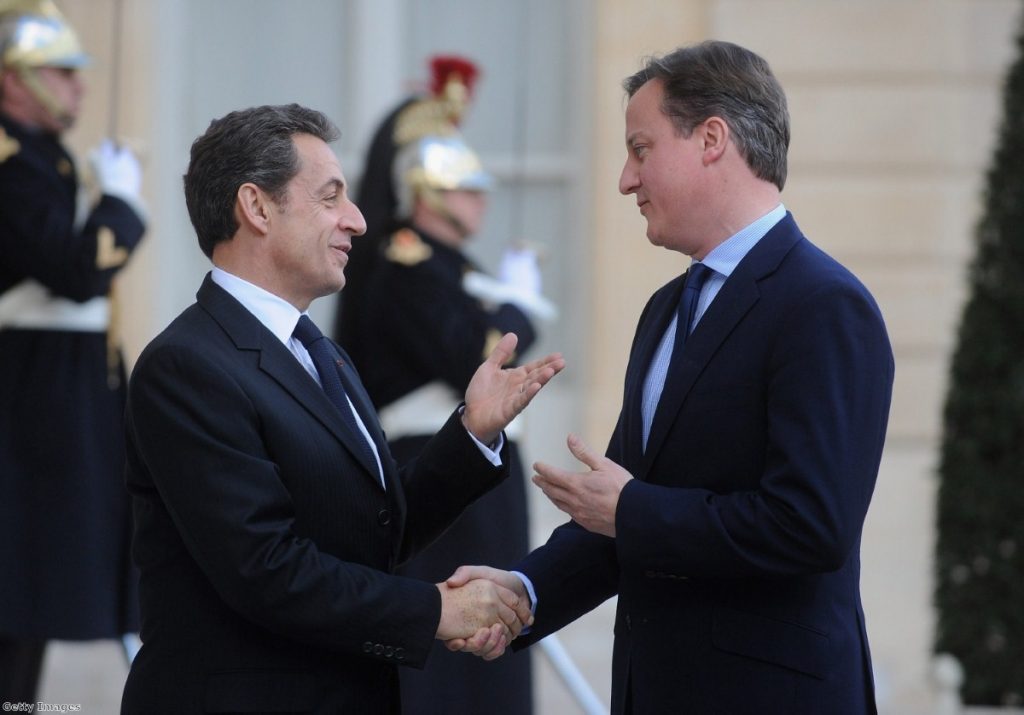 Troubled friendship: Cameron and Sarko have had their ups and downs.