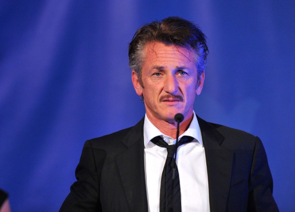 Sean Penn in Argentina yesterday.