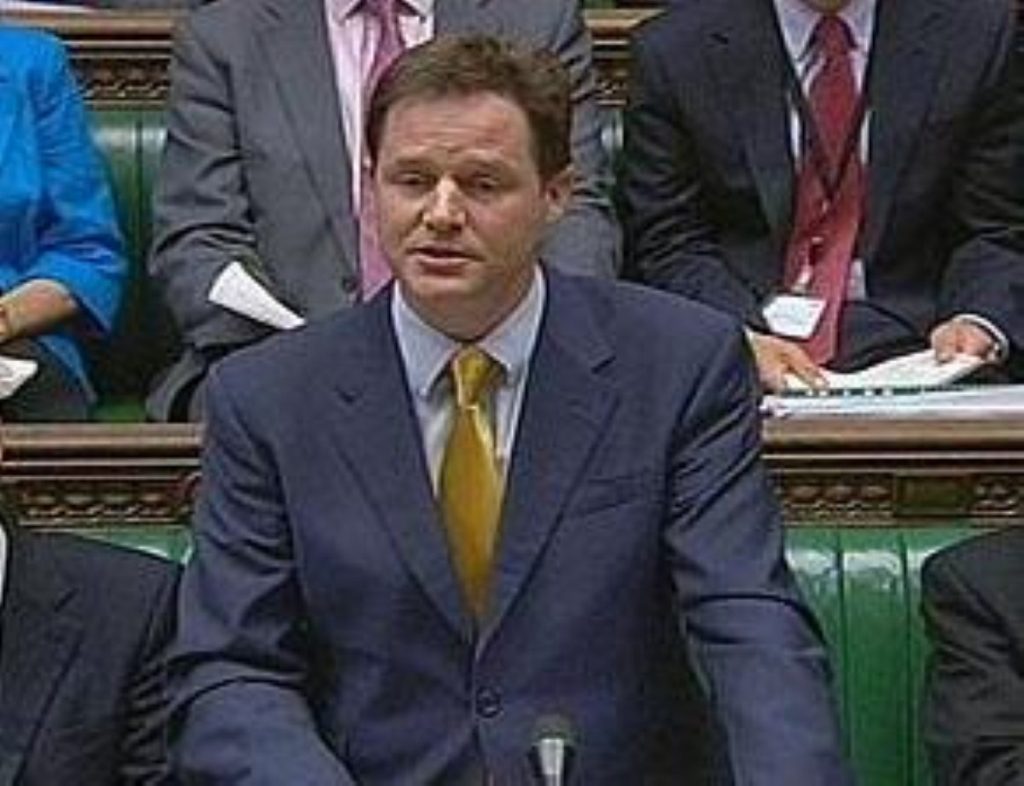 Nick Clegg at the despatch box revealed the coalition's Lords reform strategy