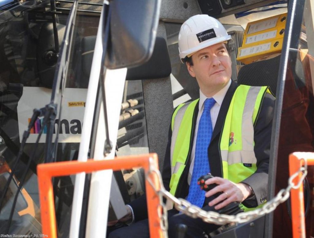 George Osborne: Just can't keep away from construction sites