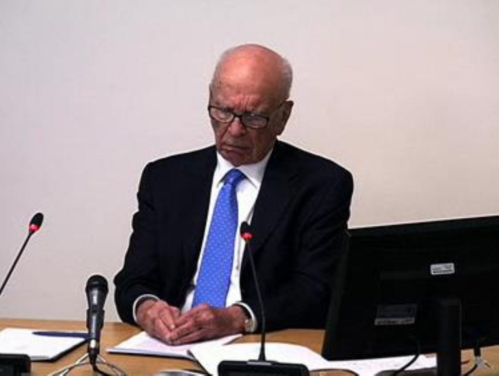 Murdoch faced Leveson today