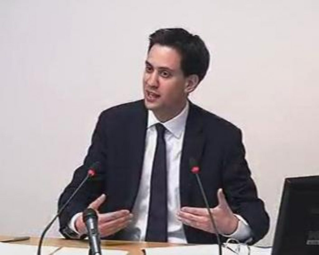 Ed Miliband gives evidence at the Leveson inquiry