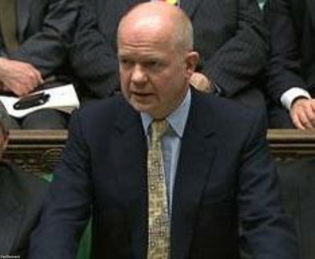 William Hague, defending the government 15 years after his first PMQs
