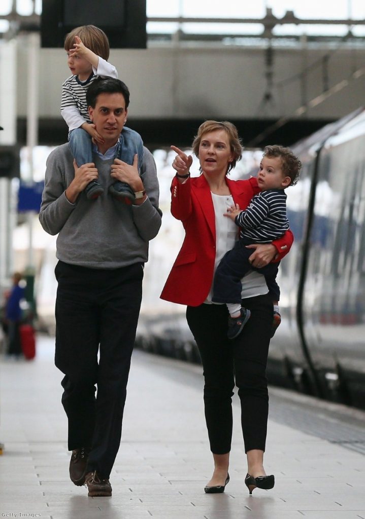 Ed Miliband and wife Justine arrive in Manchester for the party conference.