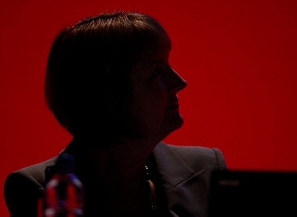 Harriet Harman on stage during the 2012 Labour party conference
