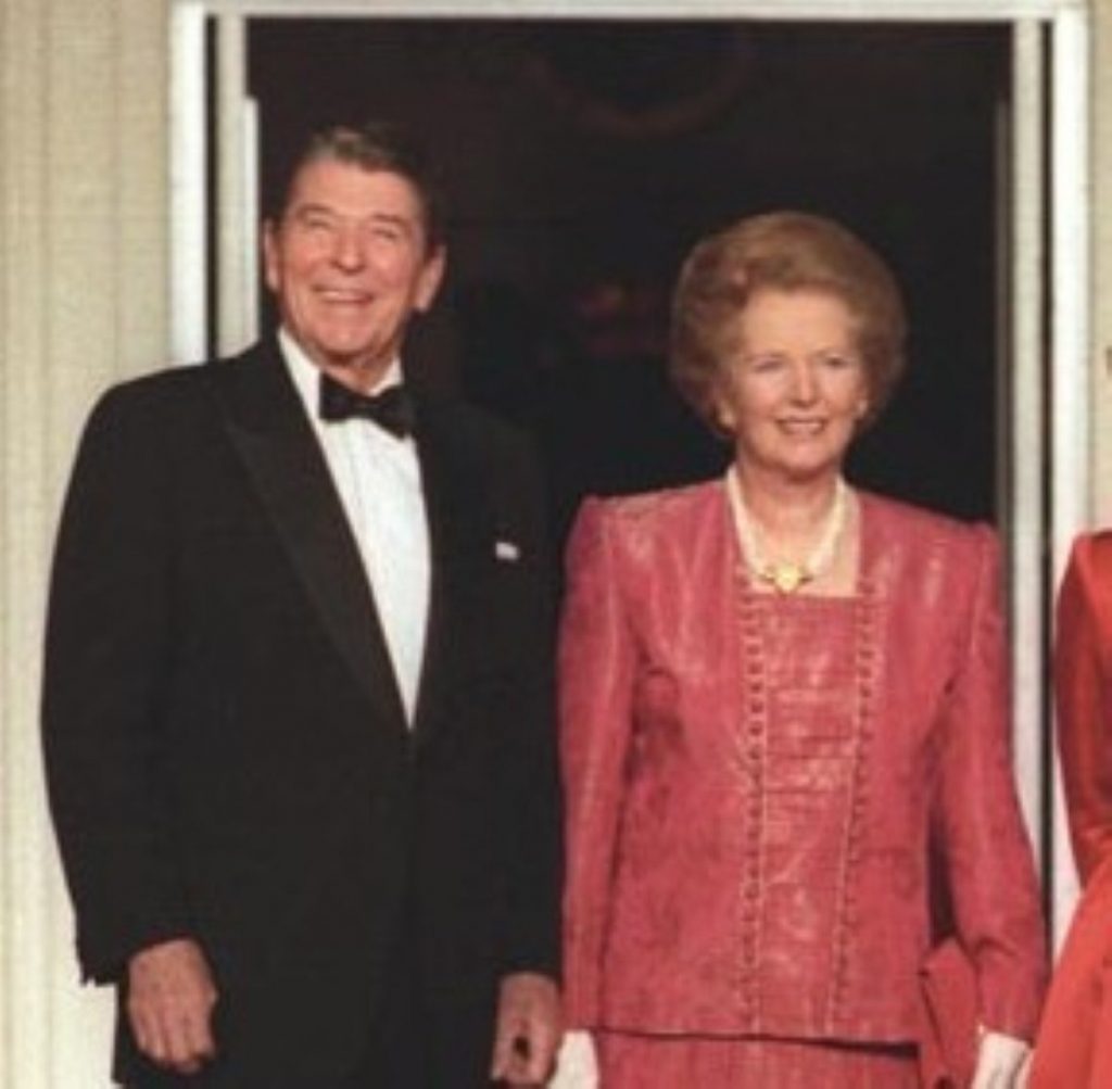 Looking presidential: Ronald Reagan and Margaret Thatcher had a famously close relationship.