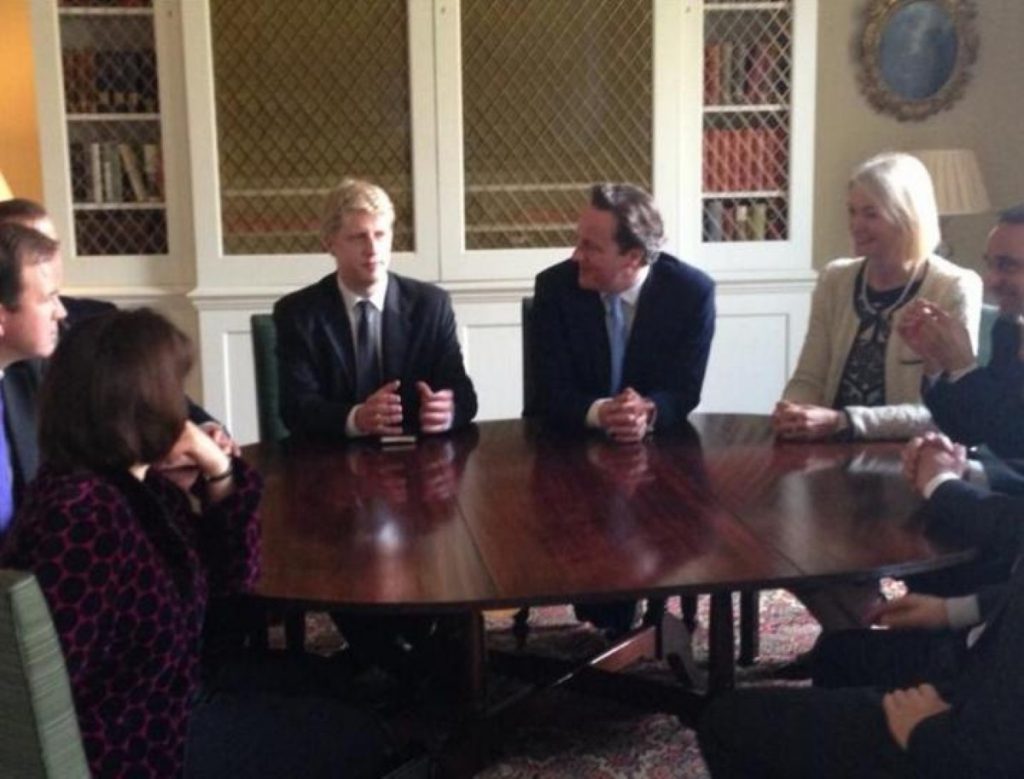 David Cameron meets with his new policy board