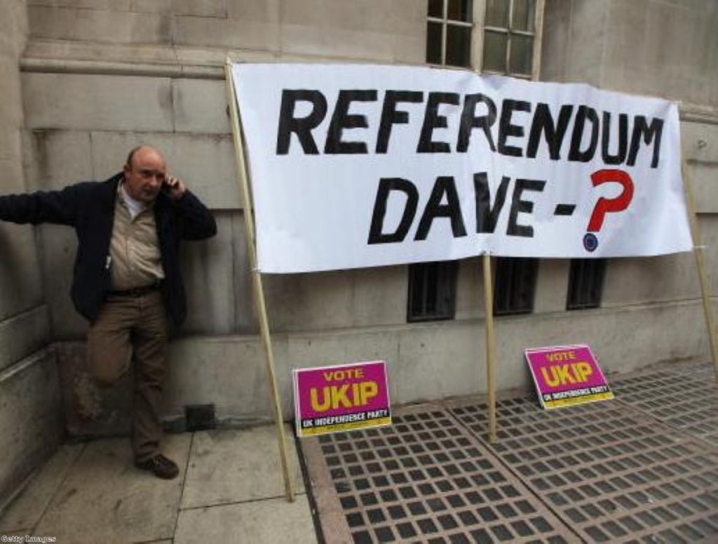 Eurosceptics want a referendum guaranteed in law