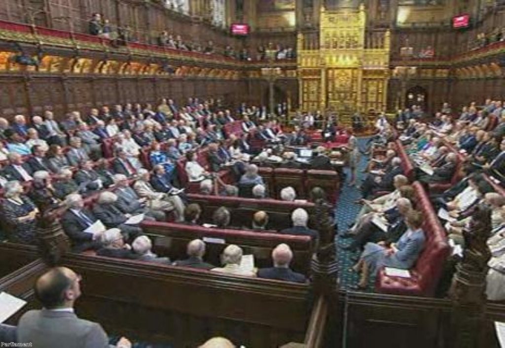 The Lords assembles to hear the 'humble motion' to HM the Queen