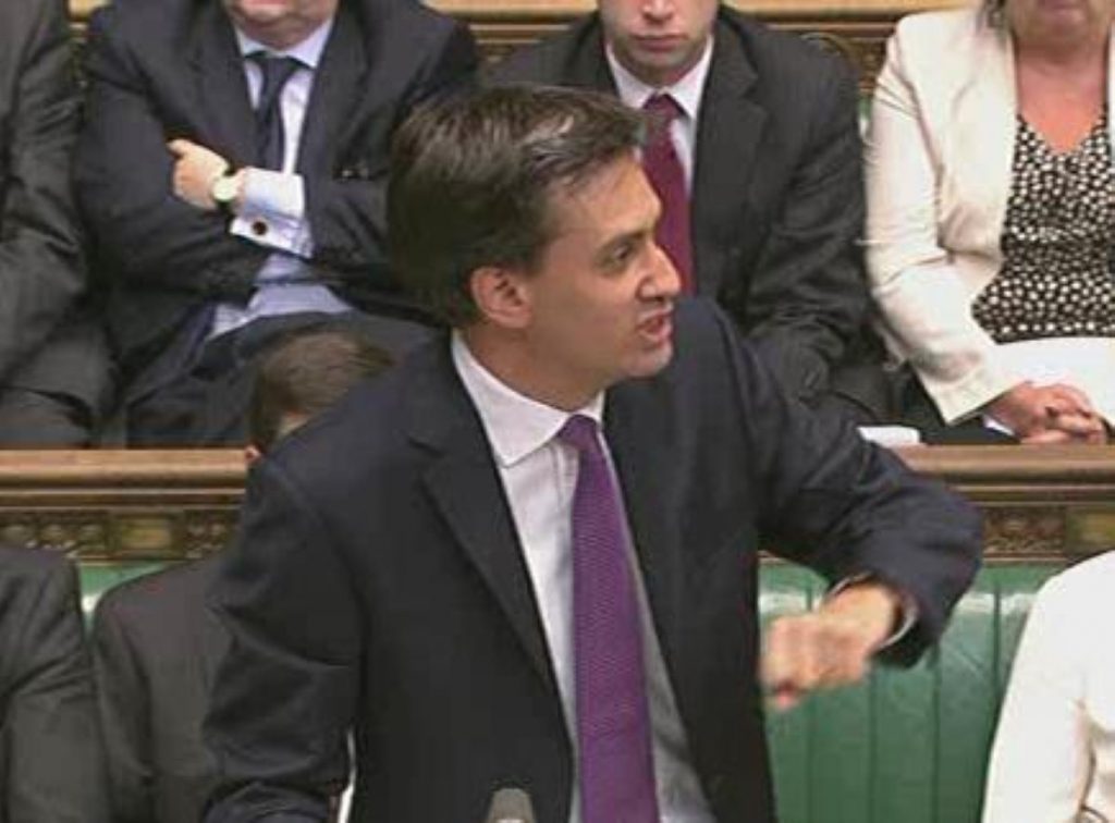 Poised and confident: MIliband scores his first major win of 2014