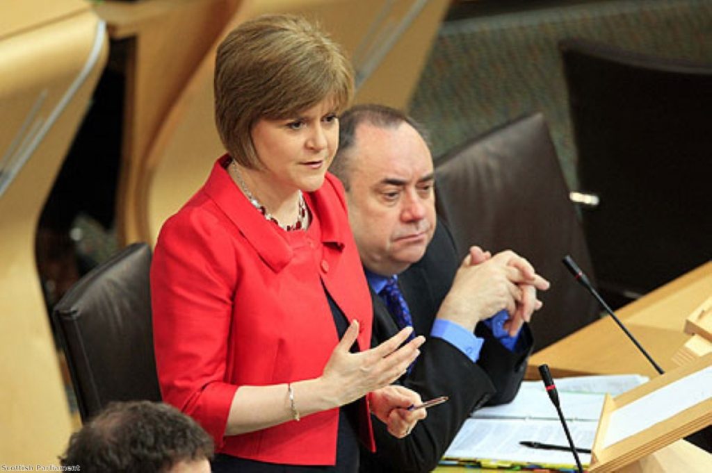 Nicola Sturgeon and Alex Salmond's party could dominate Westminster - helping them towards their real goal