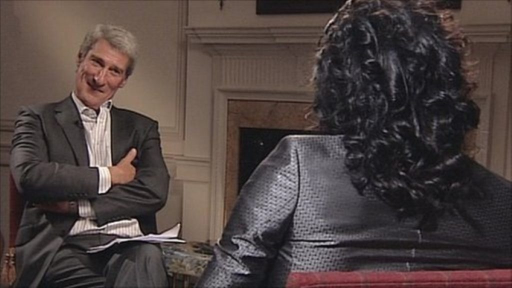 Russell Brand with Jeremy Paxman on Newsnight