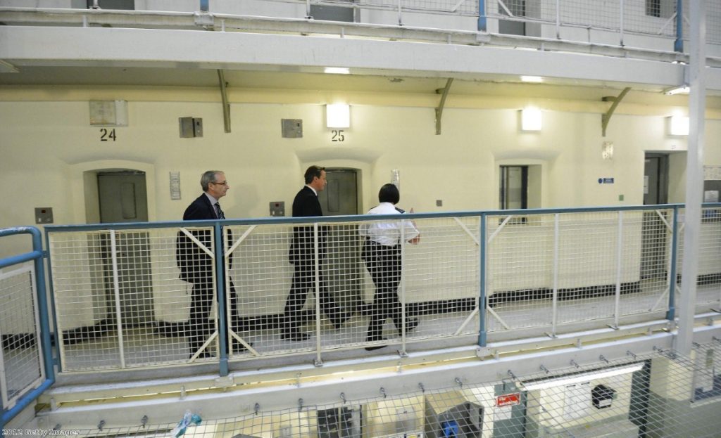 David Cameron visiting Wormwood Scrubs prison