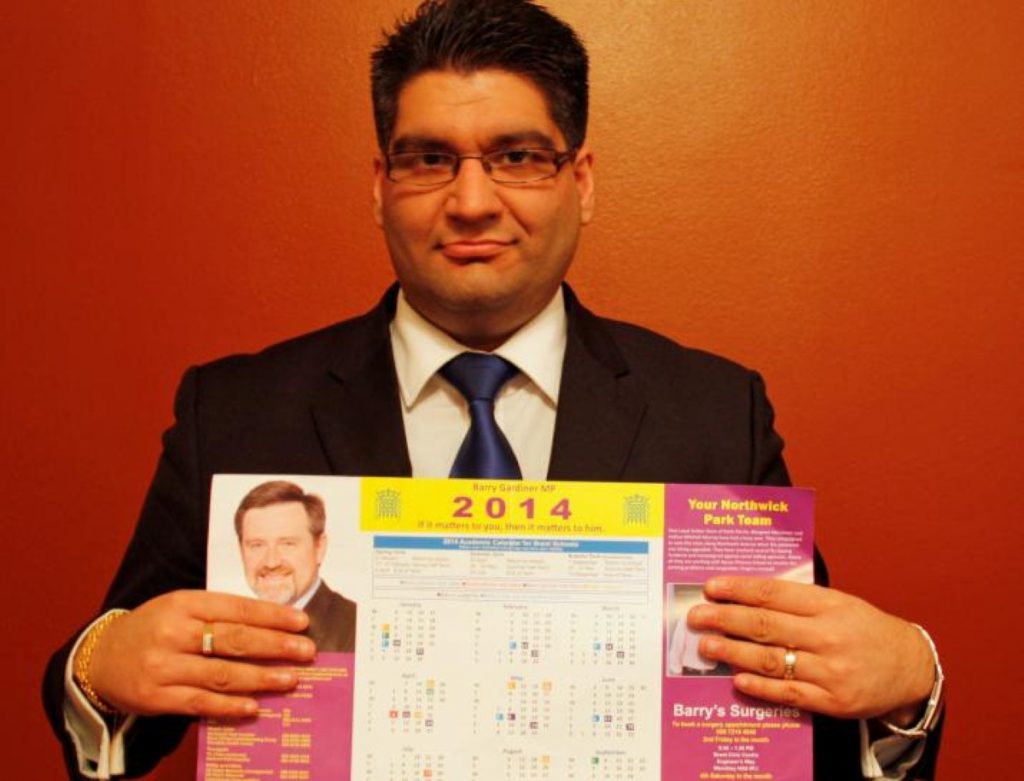 Kishan Devani, a Tory council candidate, wonders what on earth's going on with Barry Gardiner's leaflets