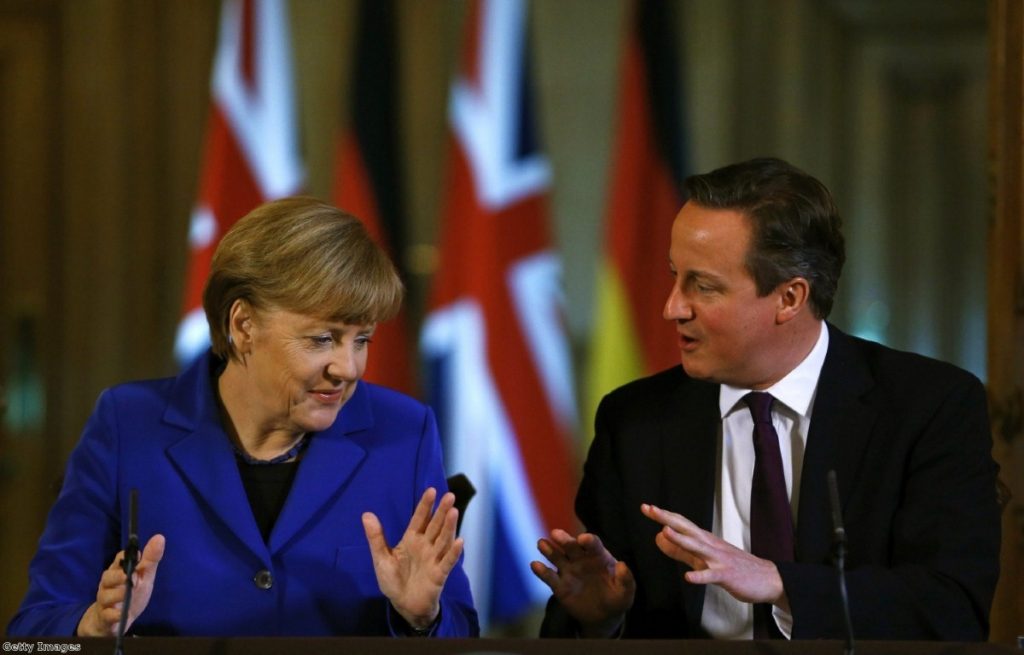 Angela Merkel and David Cameron in happier times