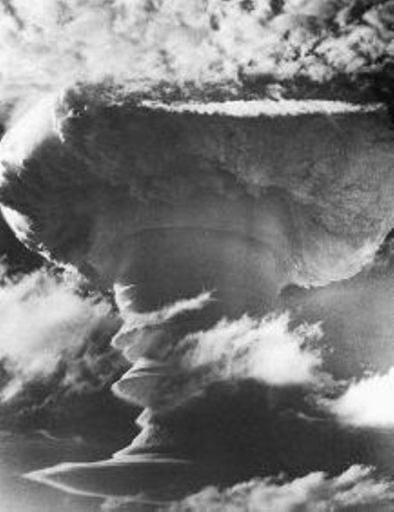 The first British nuclear test took place at Christmas Island