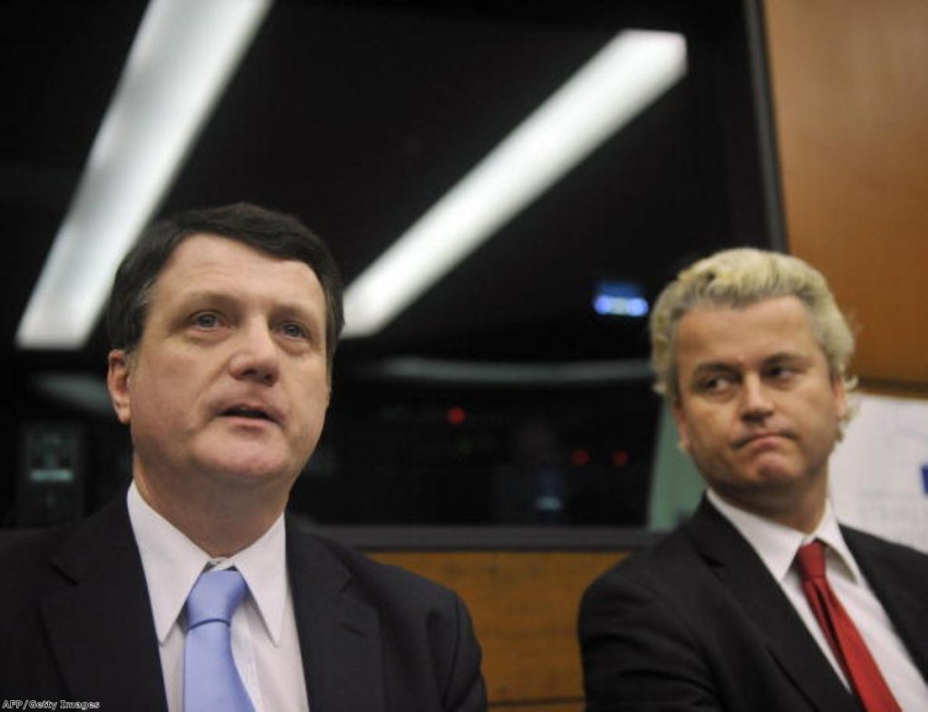 Gerard Batten alongside far-right Dutch politician Geert Wilders.