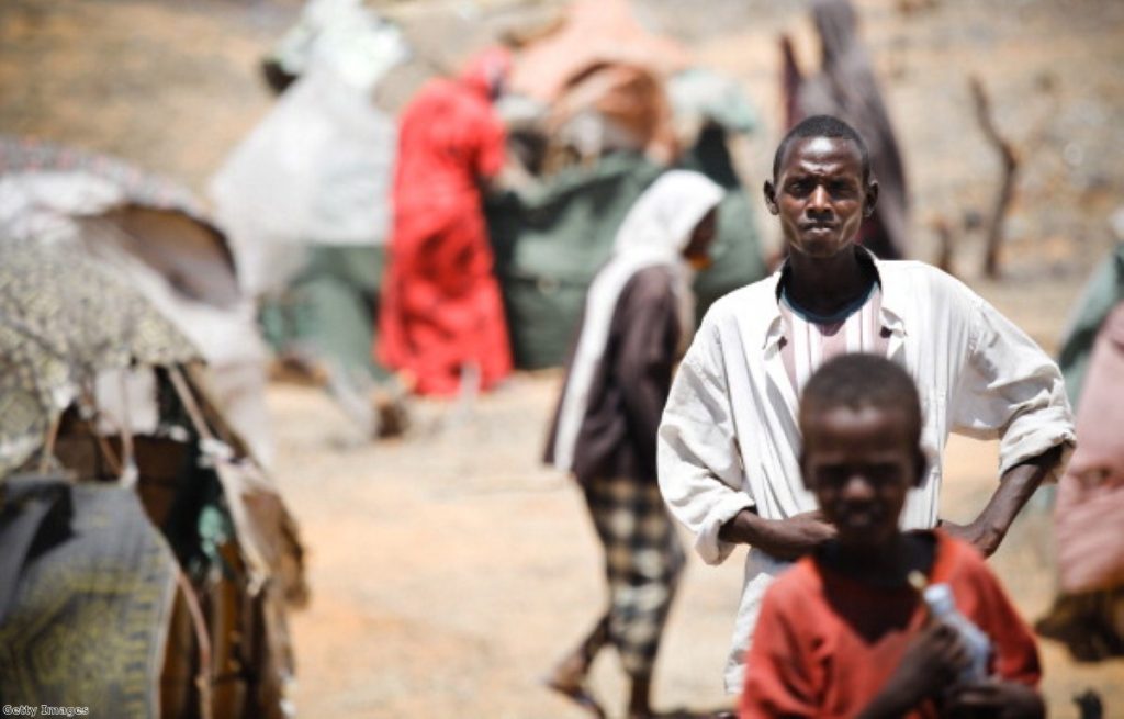 Somalian refugees from an Al-Shabaab controlled town in Mogadishu.