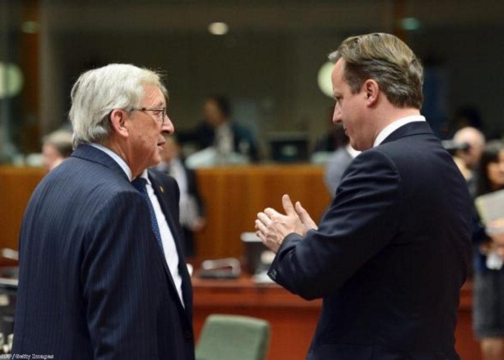 Jean-Claude Juncker talks with the man determined to stop him becoming president of the European Commission