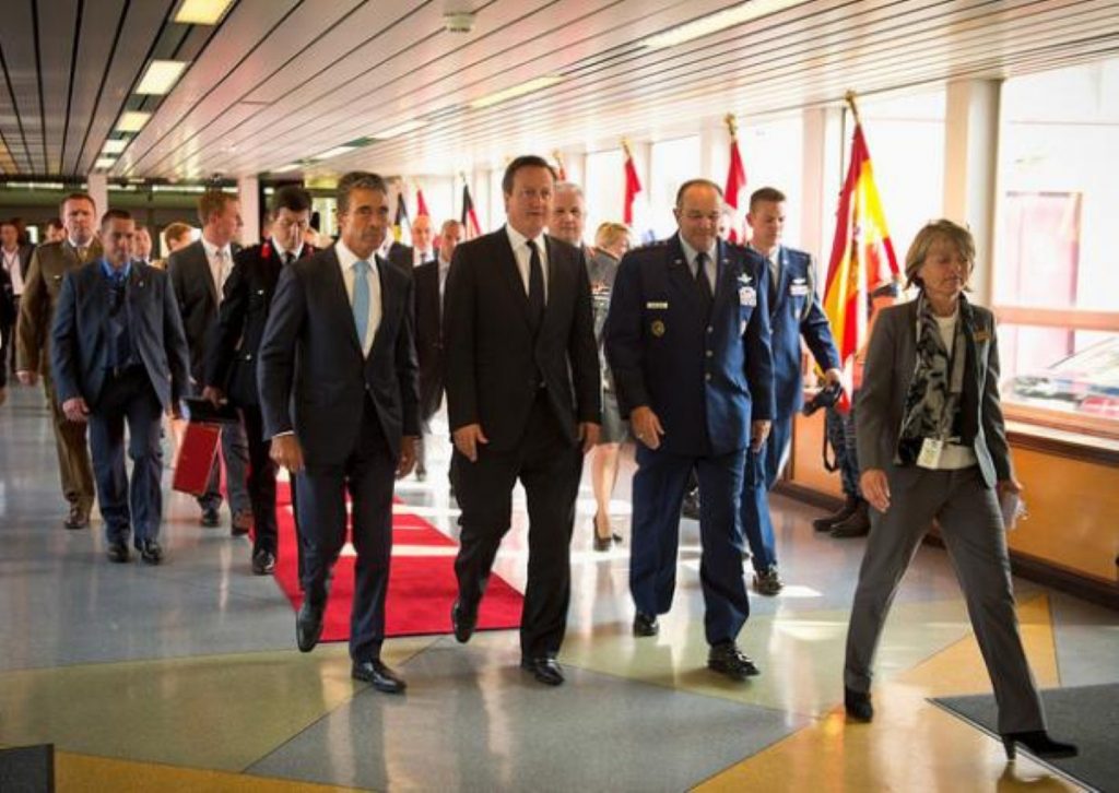 David Cameron at Nato's Supreme Headquarters Allied Powers Europe