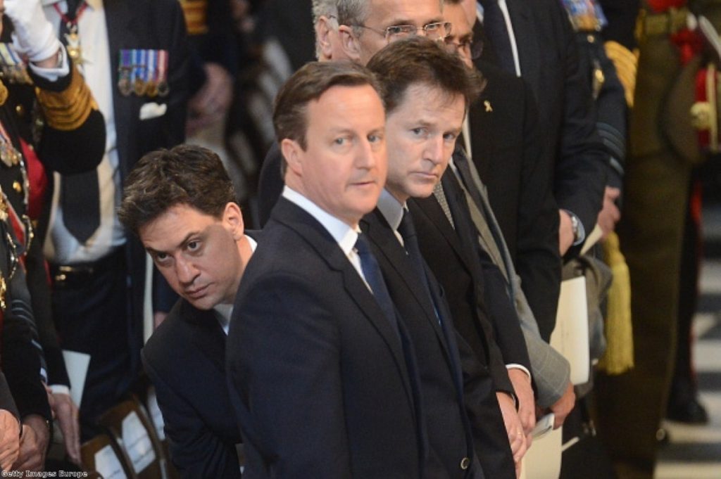 Miliband, Cameron and Clegg: Is anyone listening any more?