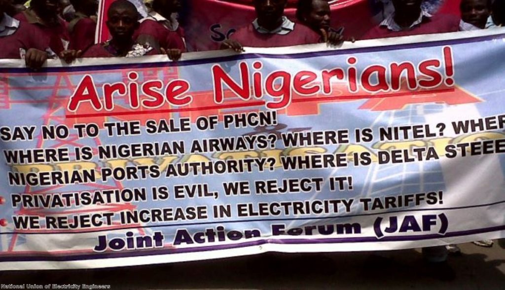 Nigerian protesters reject increases in electricity prices