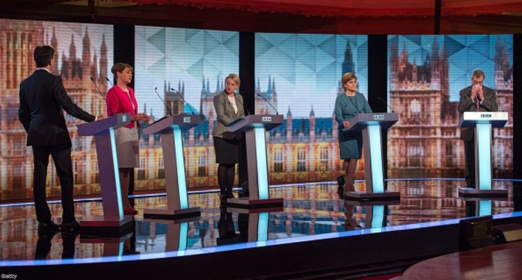 Leaders of the main opposition parties debate on the BBC.
