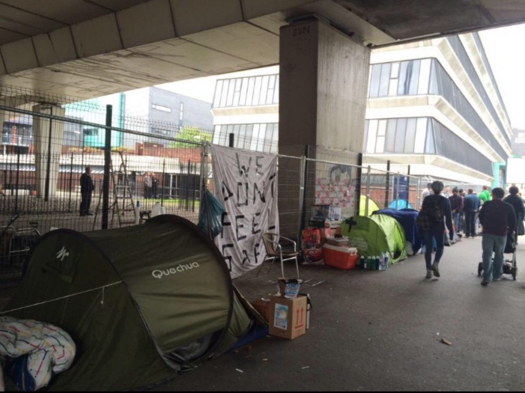 There have been several homeless camps in Manchester city centre