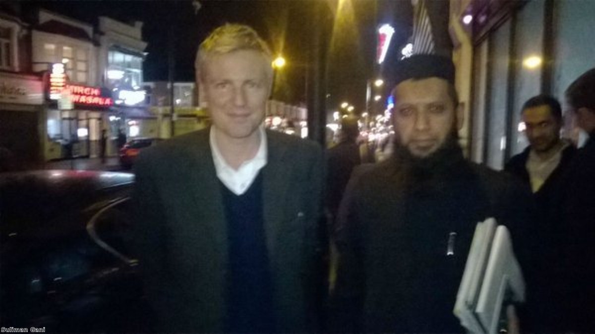 Zac Goldsmith (L) called Suliman Gani (R) 'one of the most repellent figures in this country'