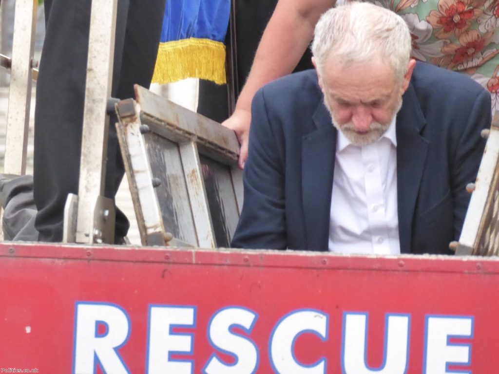 Jeremy Corbyn addressed his supporters outside Parliament after facing down an attempted coup