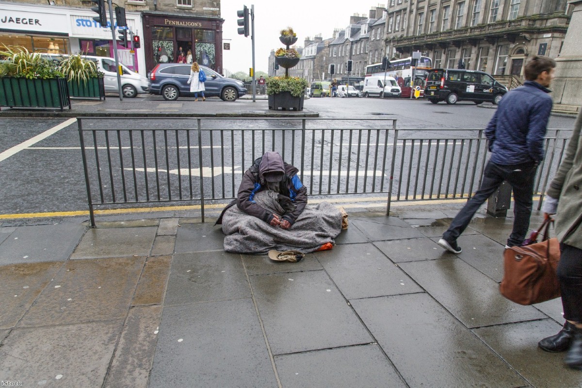 "The number of people sleeping on the streets in England is now at the highest level on record"