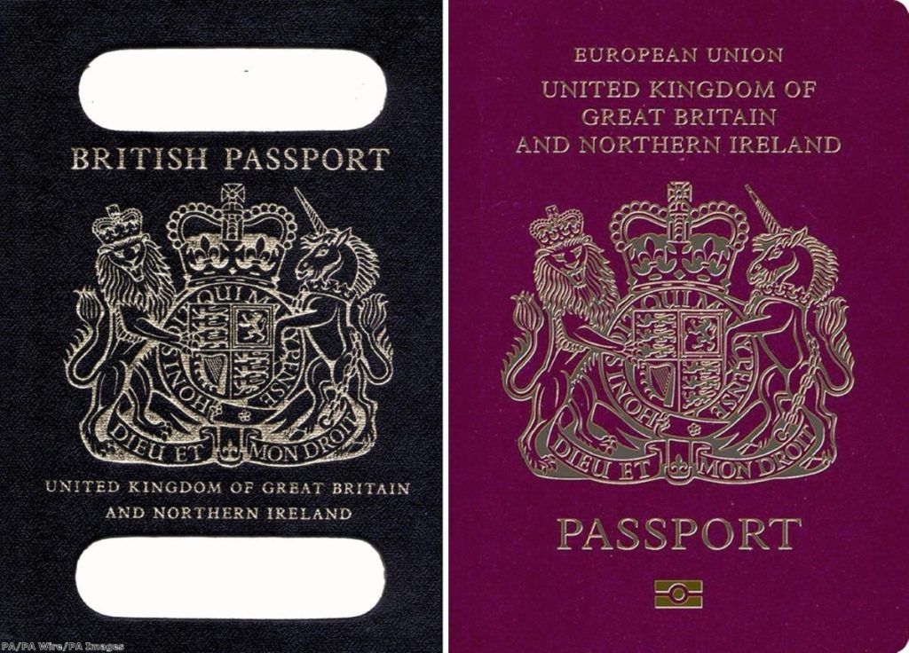 "Apparently the new passport will have images inside of Britishness"