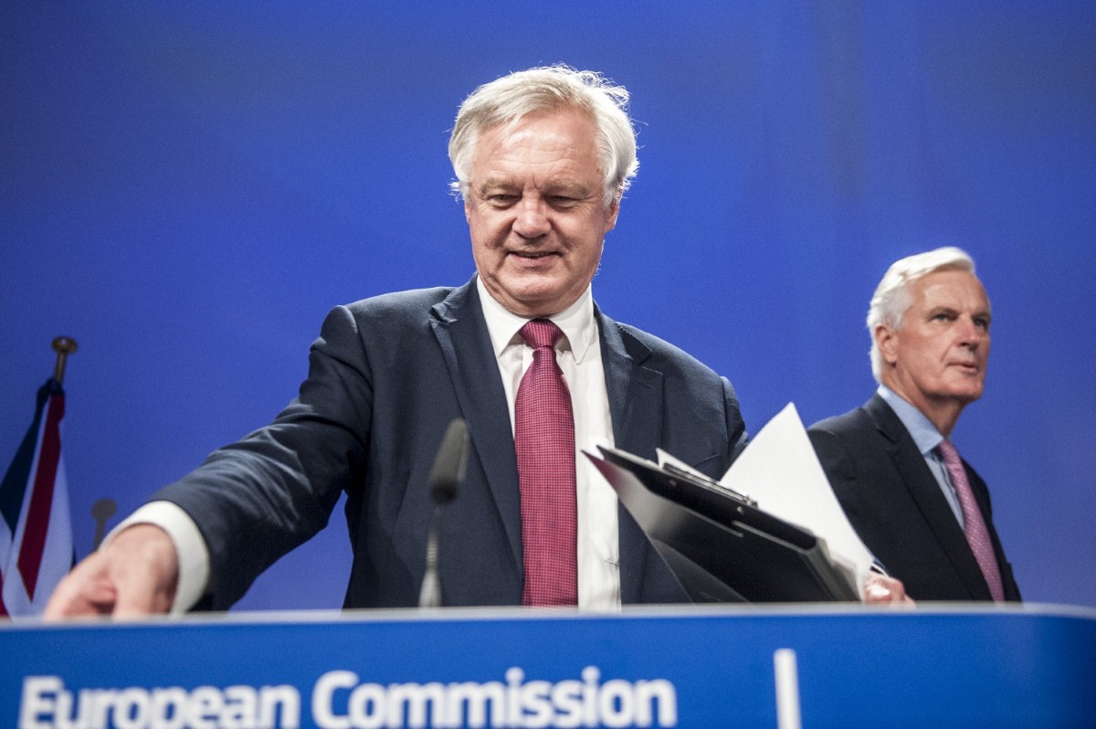 Brexit secretary David Davis and EU chief negotiator Michel Barnier hold a press conference  in summer 2017. The next stage of negotiations will focus on transition.