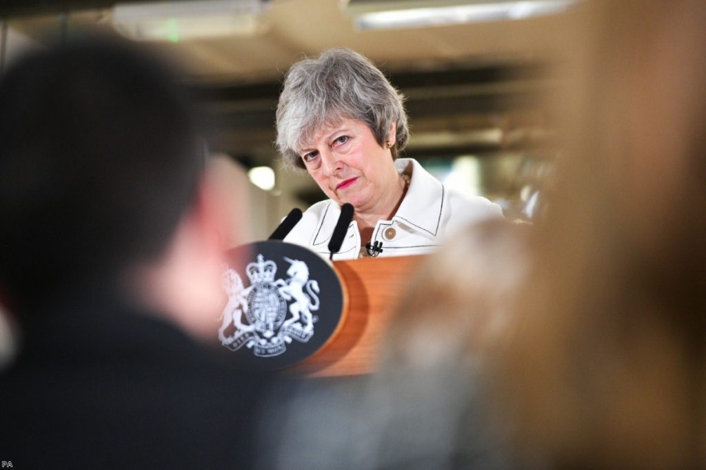 May delivers her eve-of-battle speech this morning