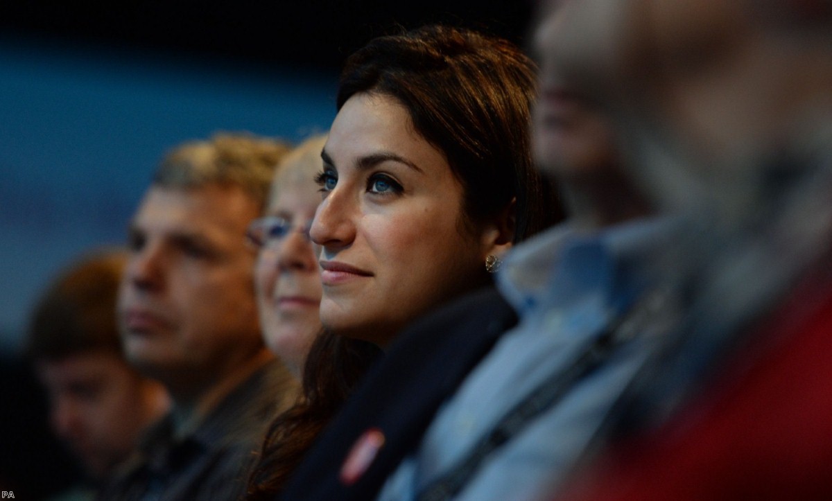Berger during a Labour party conference in 2013. The Labour MPs had a police escort at more recent events due to threats to her safety.
