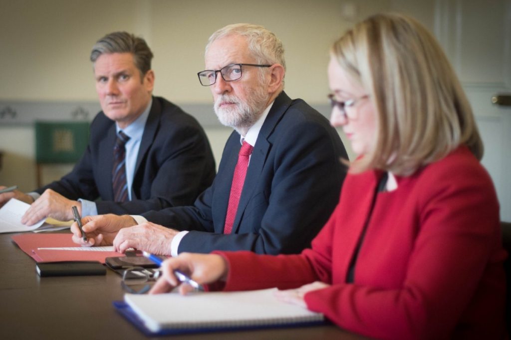 Starmer, Corybn and Long-Bailey. Her sacking is a sign of Starmer's determination to win power (photo: Press Association)